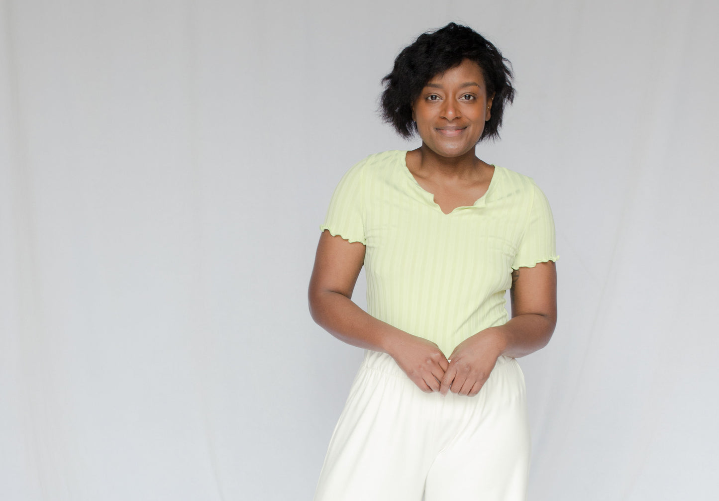 image of model wearing scully top