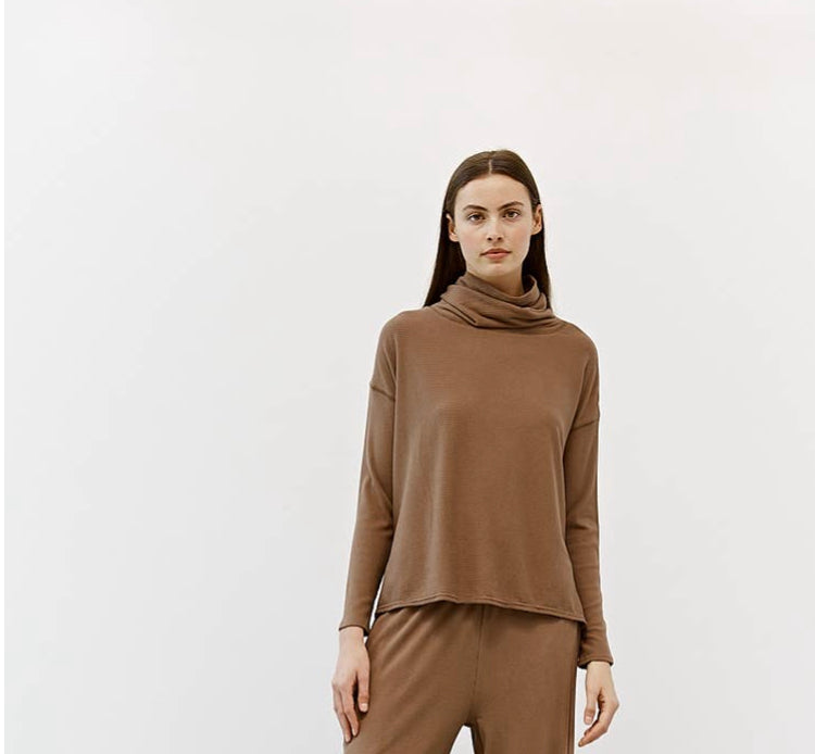Teddy Rib Knit Turtleneck
