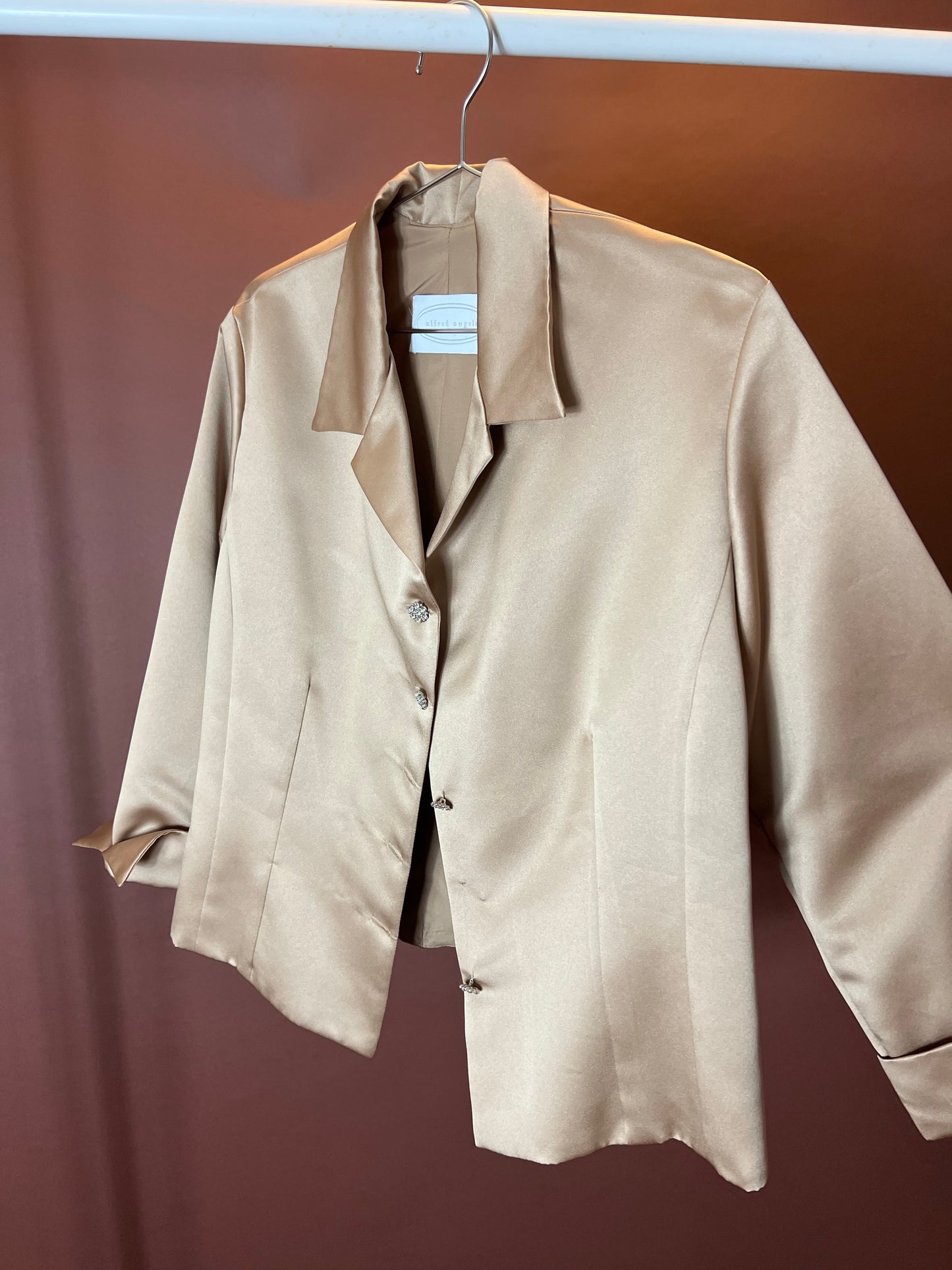 Satin Khaki Blazer