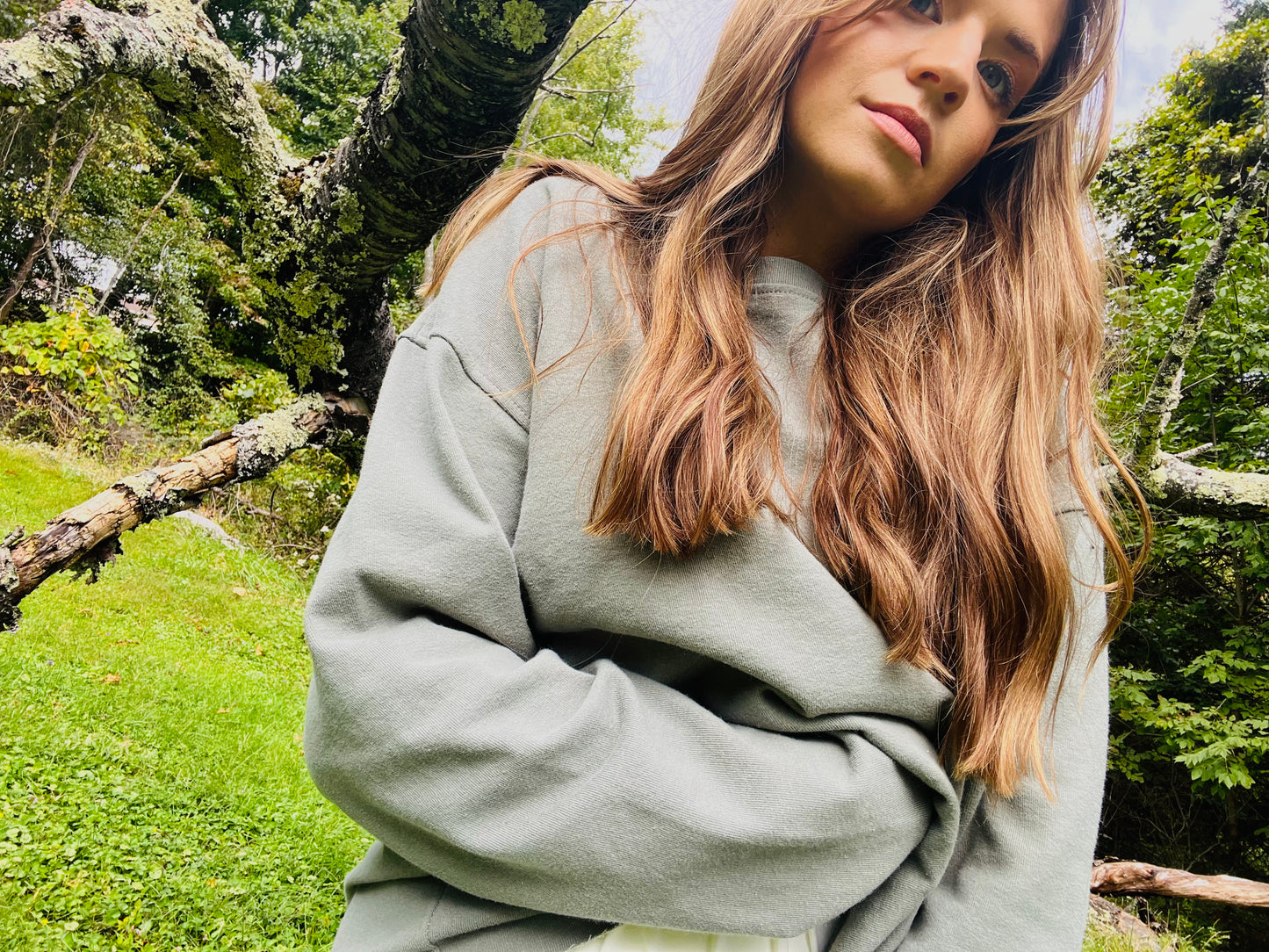 Olive Recycled French Terry Sweatshirt