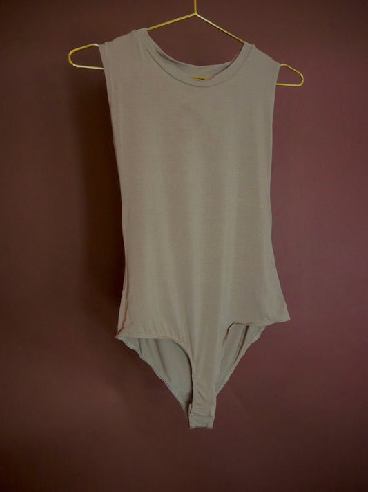 Taupe Bamboo Muscle Tank Bodysuit