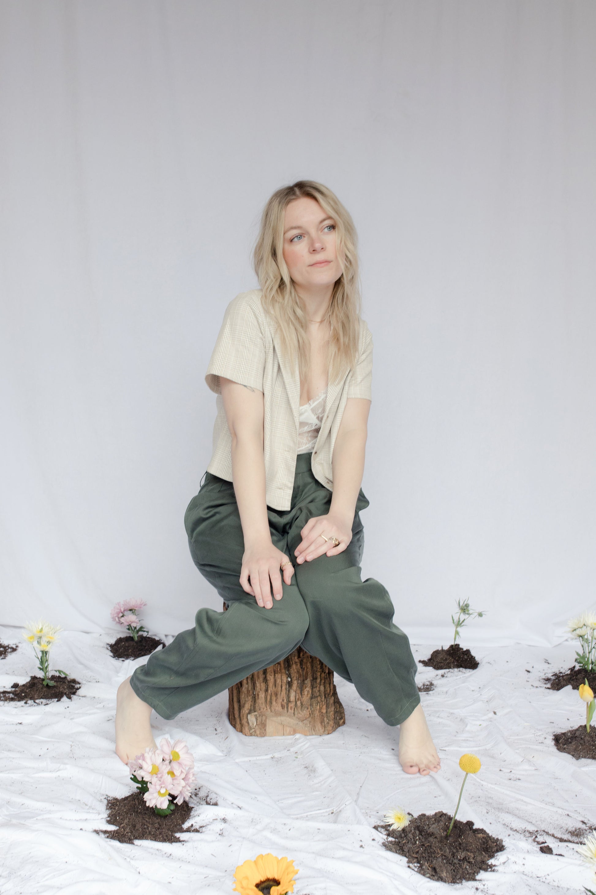 image of model in matilda top