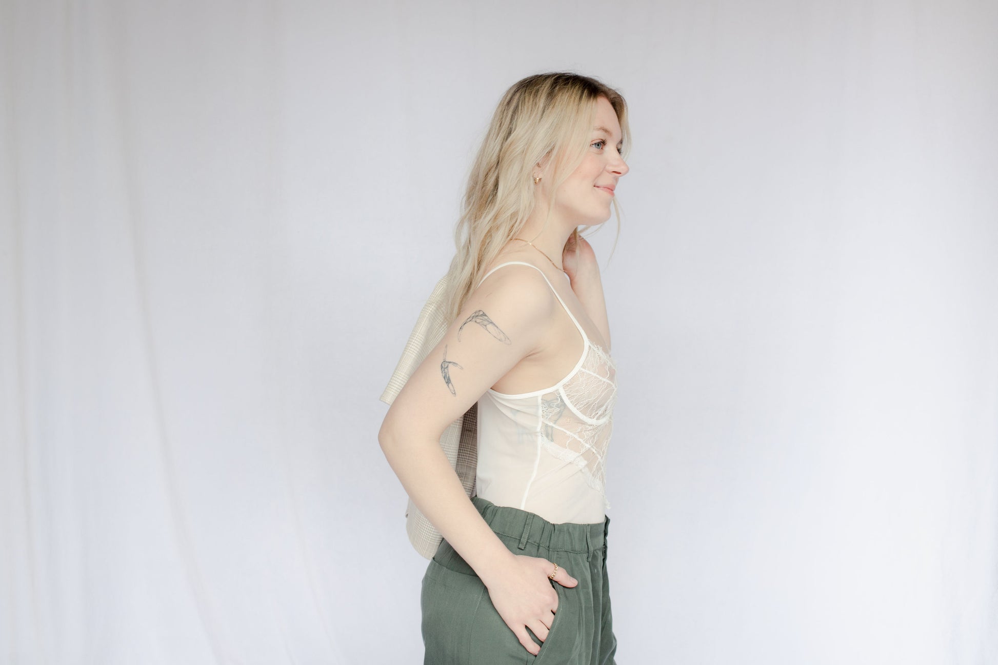 image of model wearing rosalie bodysuit