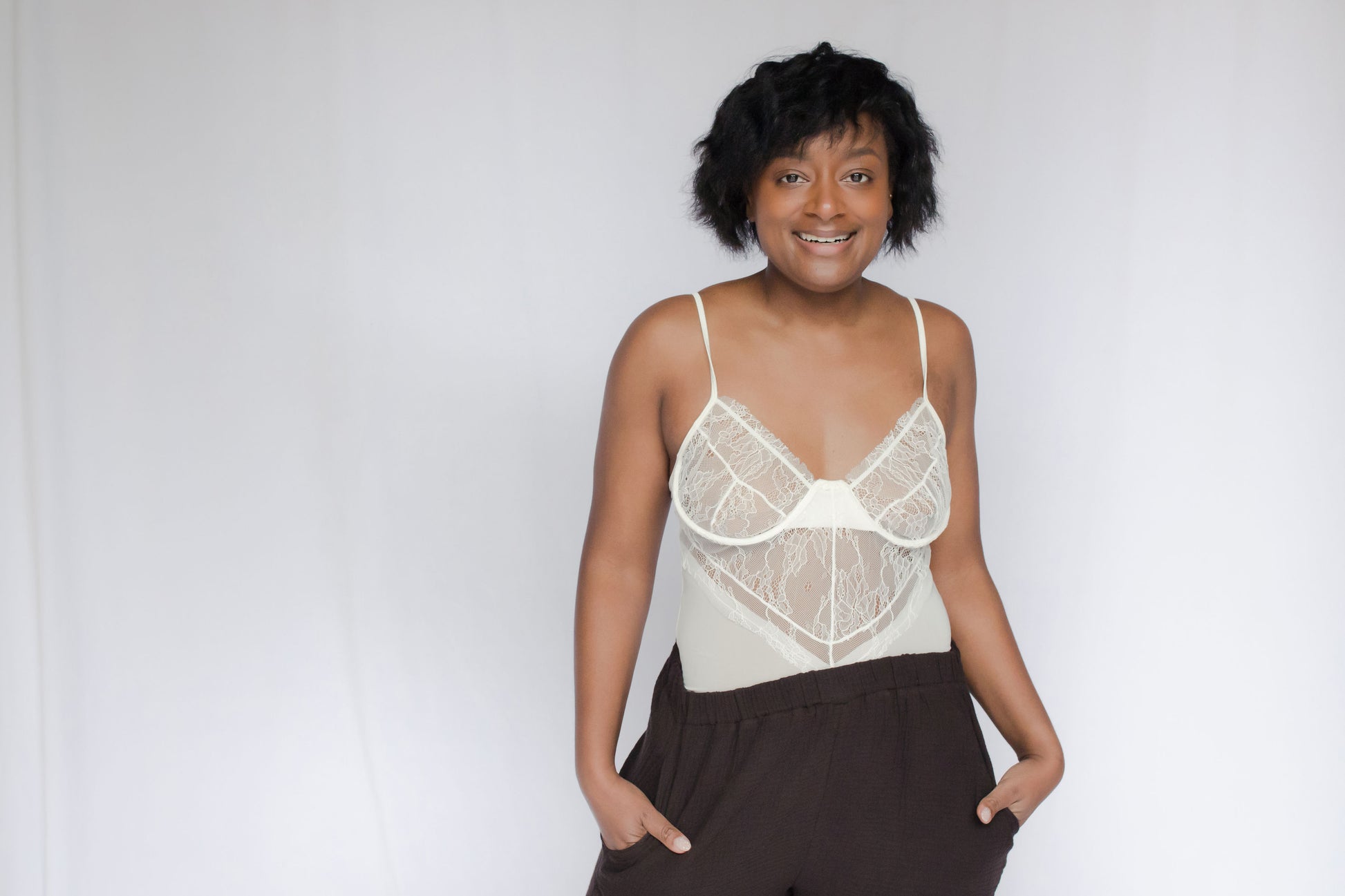 image of model wearing rosalie bodysuit