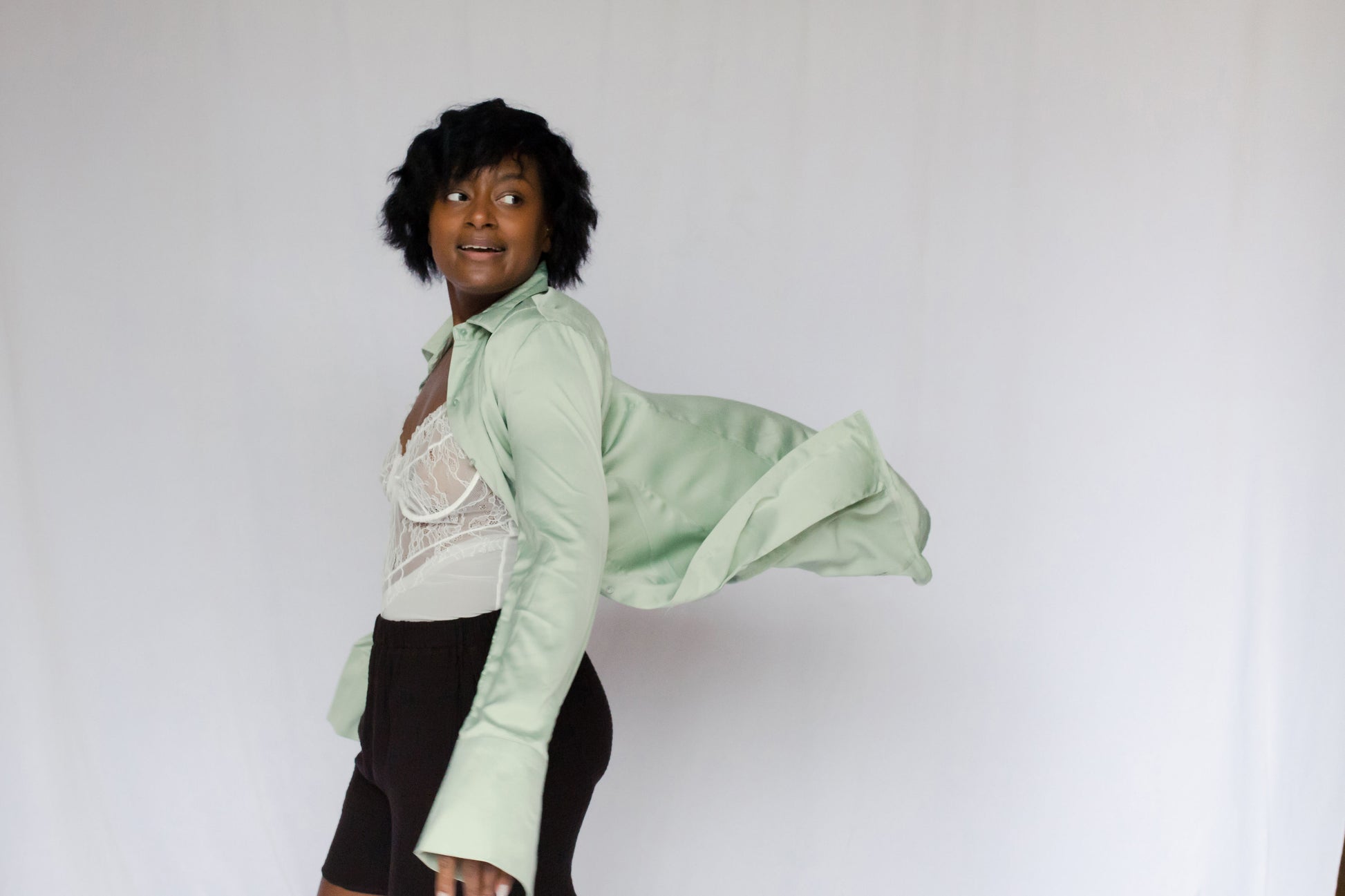 image of model wearing gianna dress