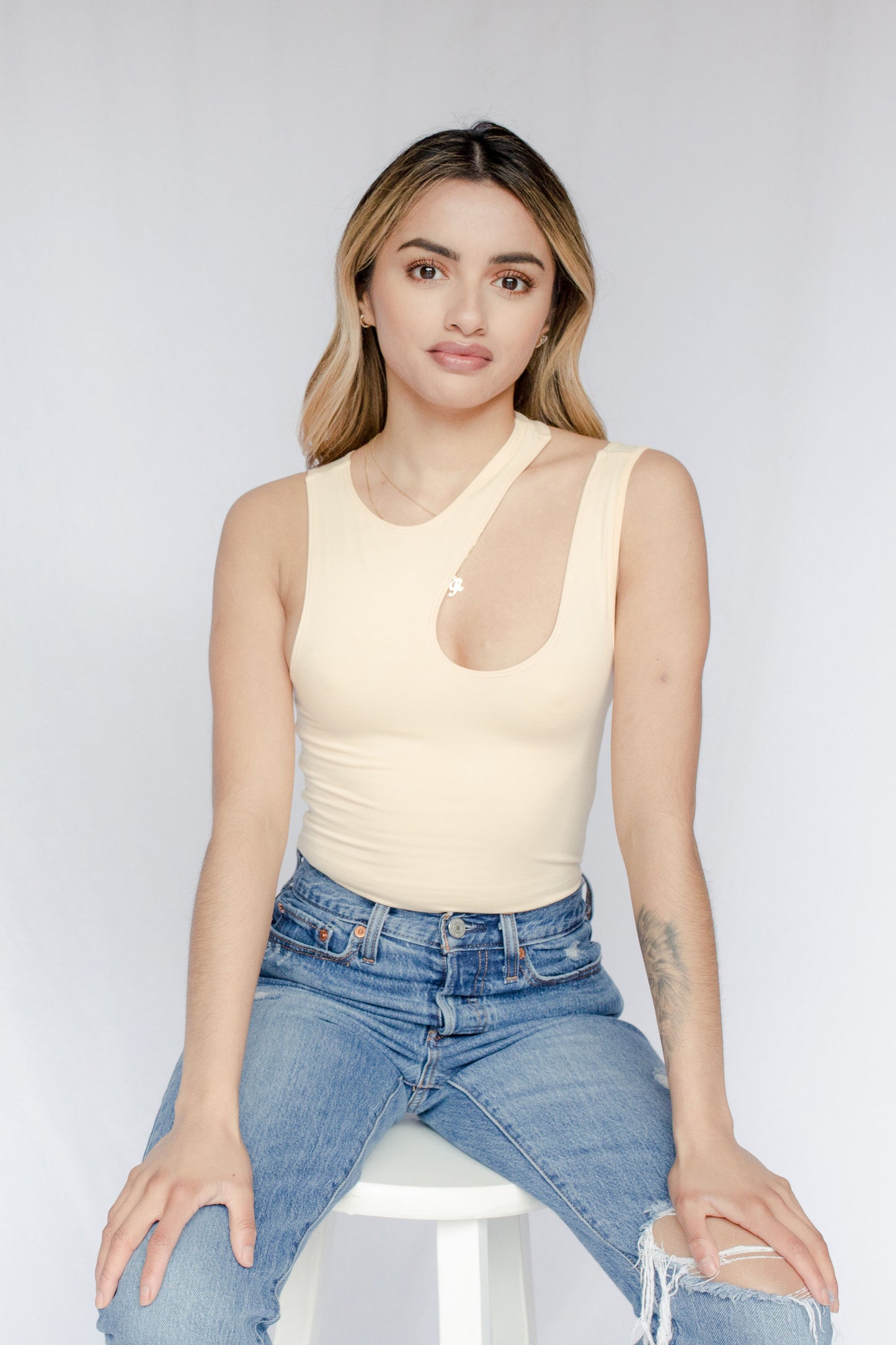 image of model wearing kylo bodysuit
