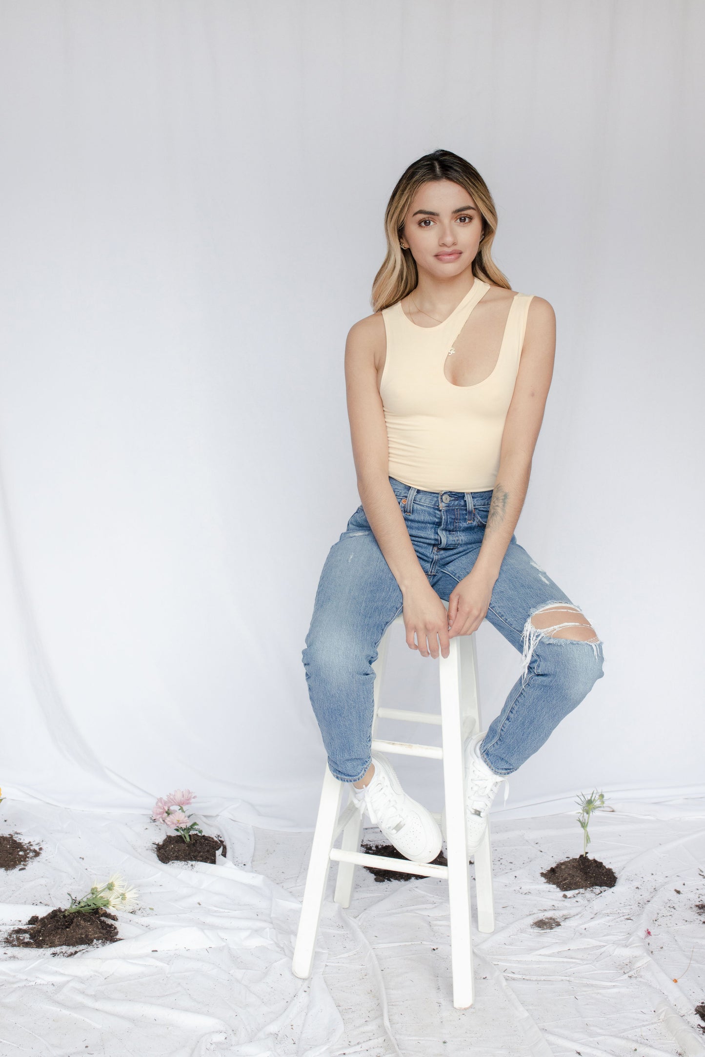 image of model wearing kylo bodysuit