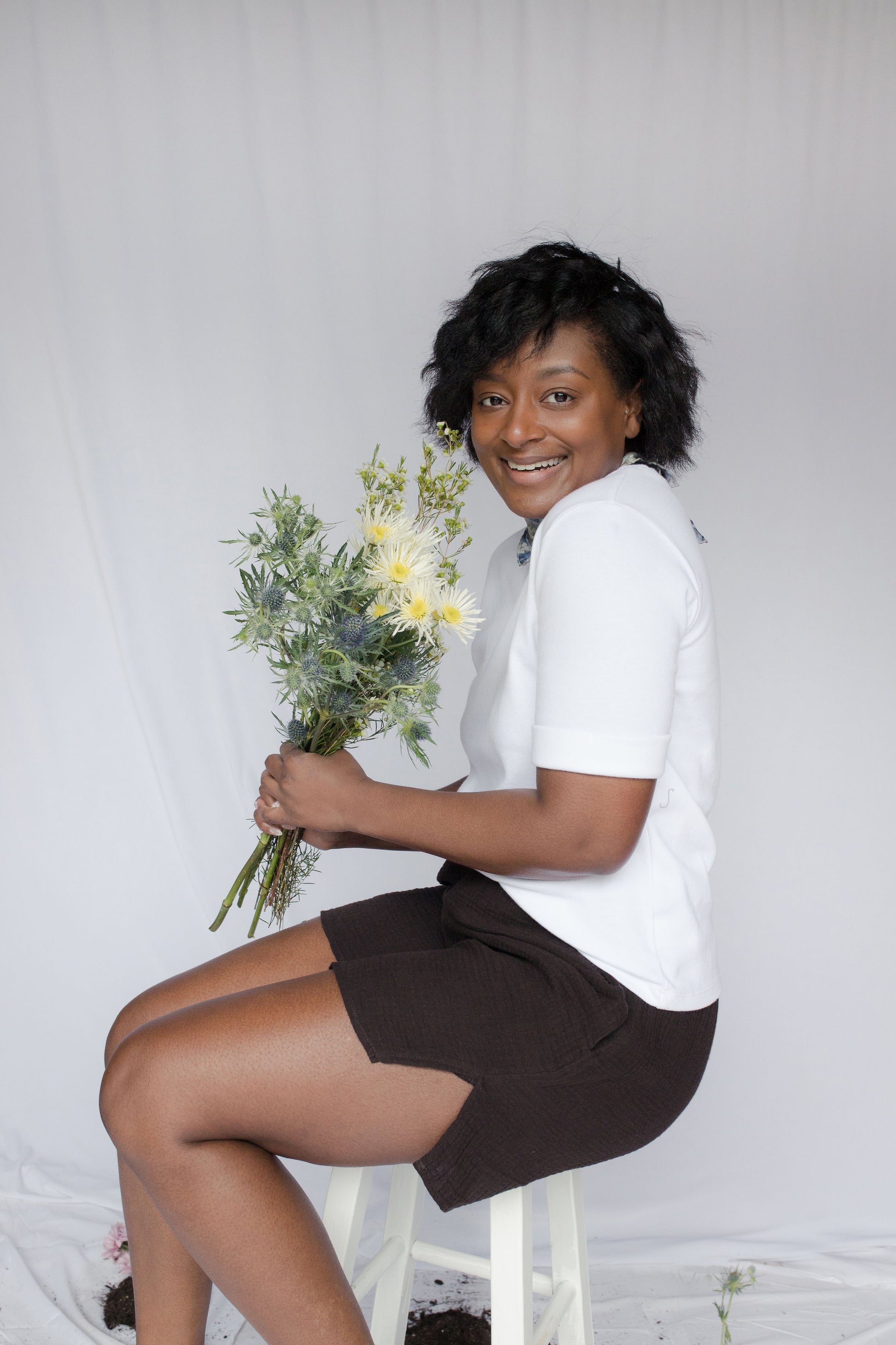 image of model in rita tee