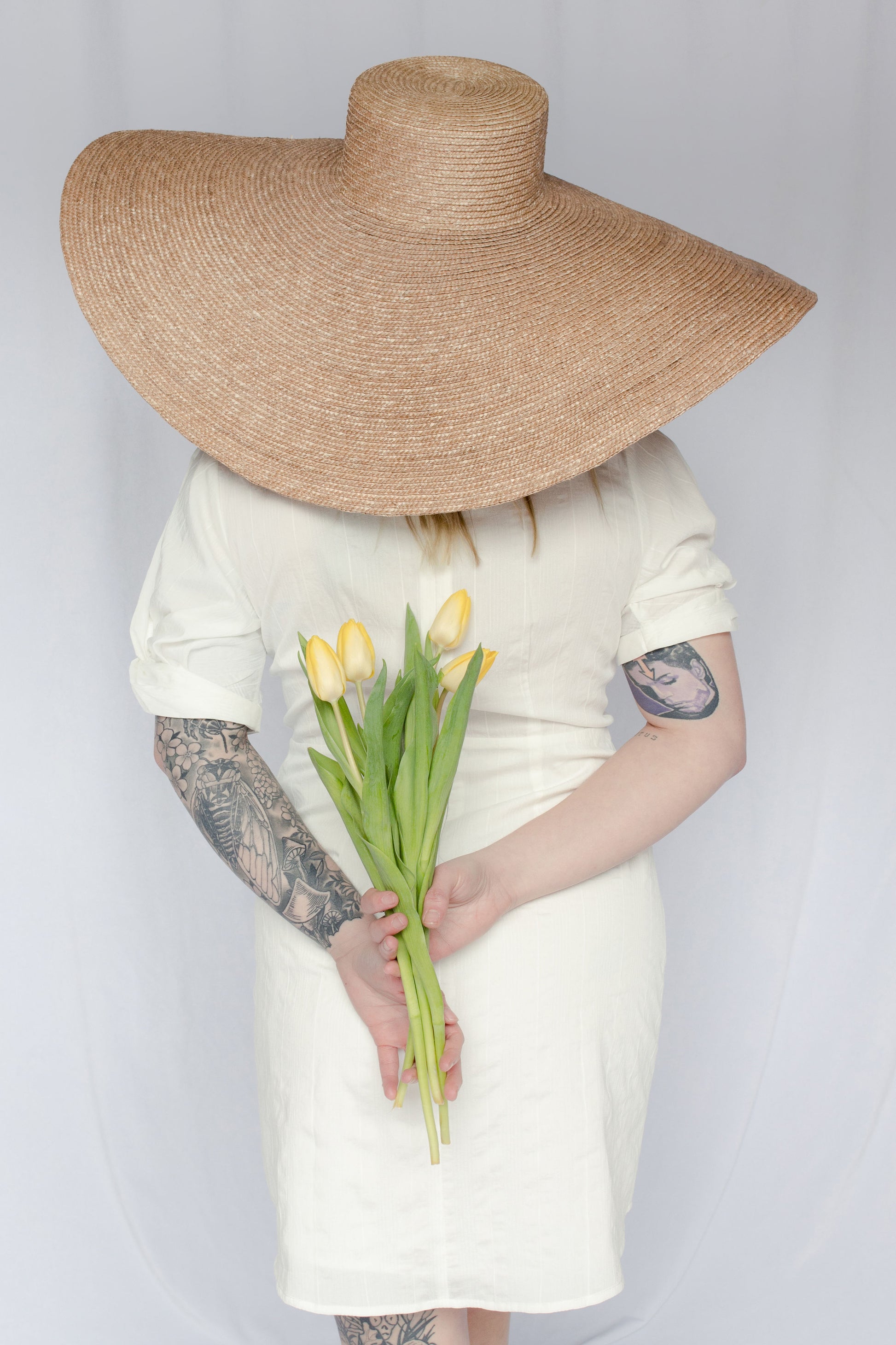 model wearing dove dress