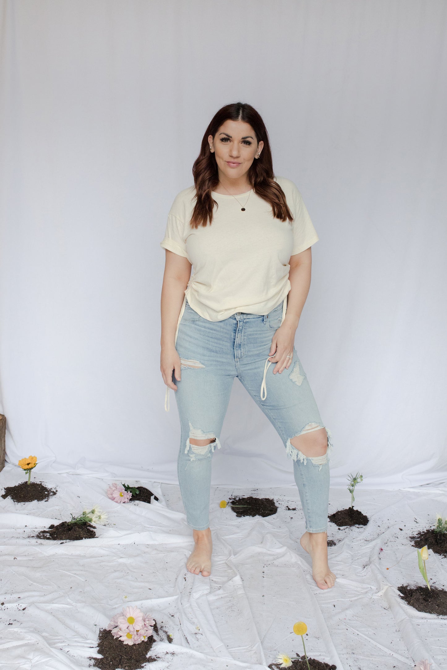 Image of model in side fun top