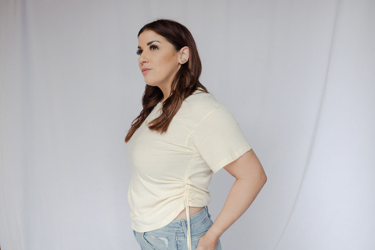 Image of model in Side Fun Top