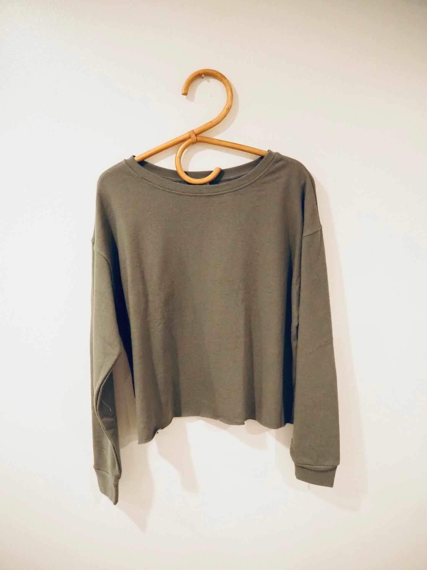 Olive Recycled French Terry Sweatshirt