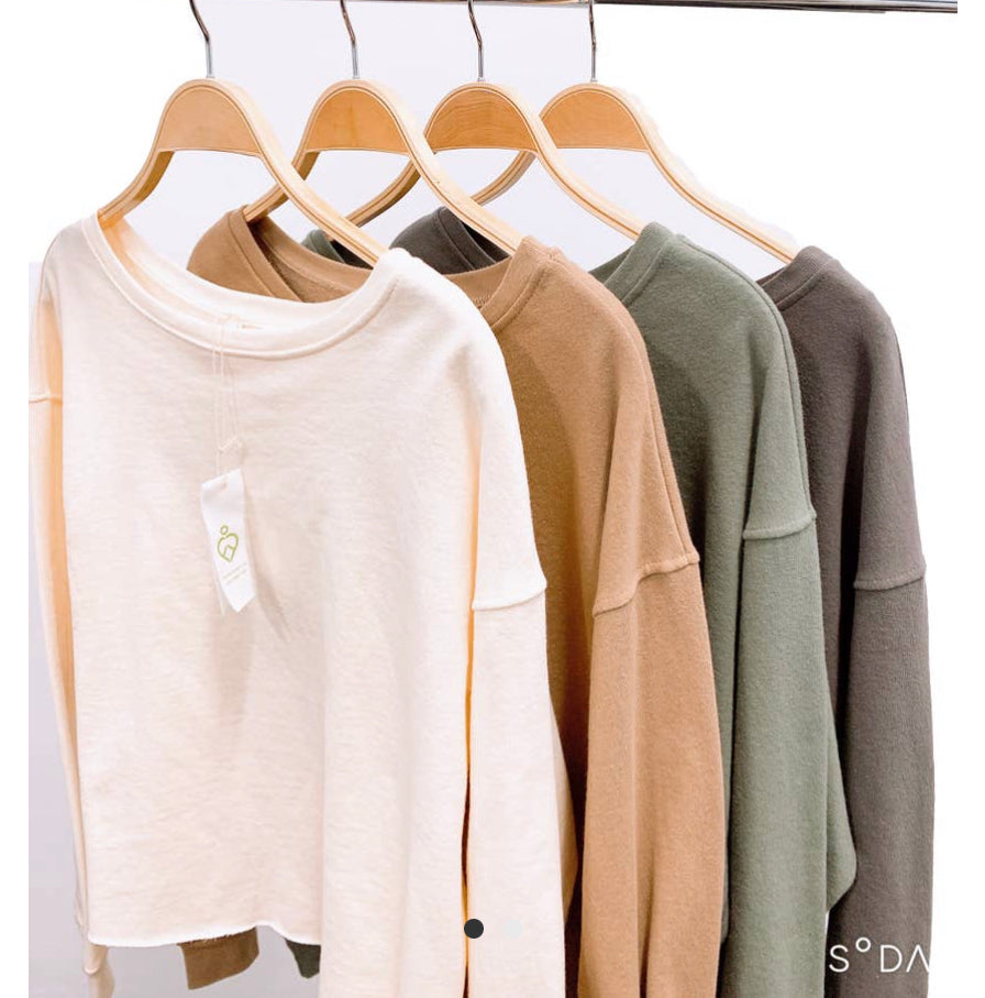Taupe Recycled French Terry Sweatshirt