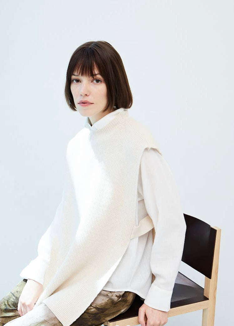 Ivory Turtleneck Vest