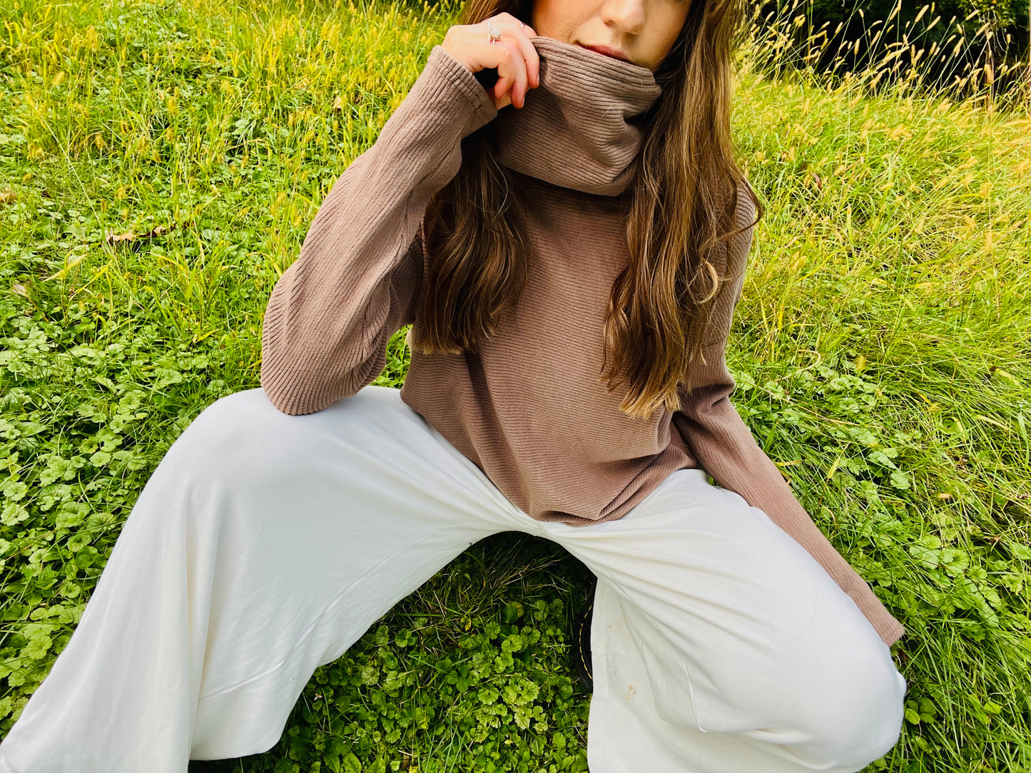 Teddy Rib Knit Turtleneck