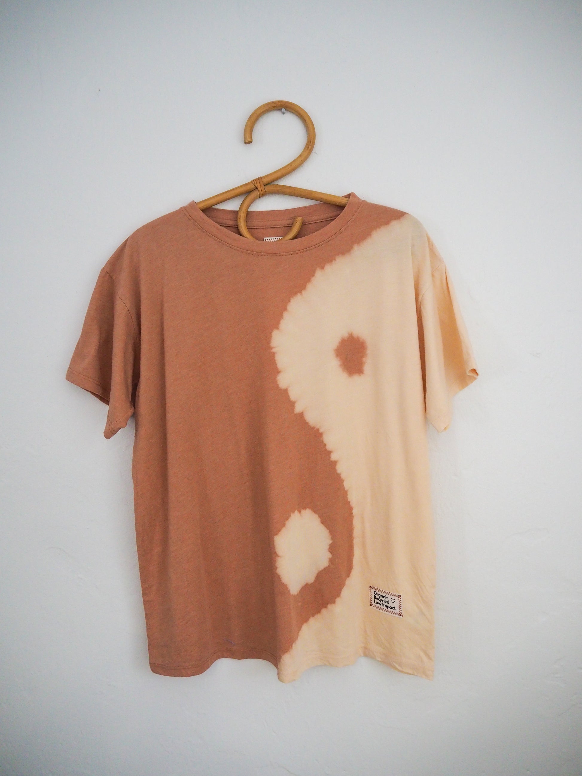 image of boyfriend ying & yang tie dye tee on hanger 