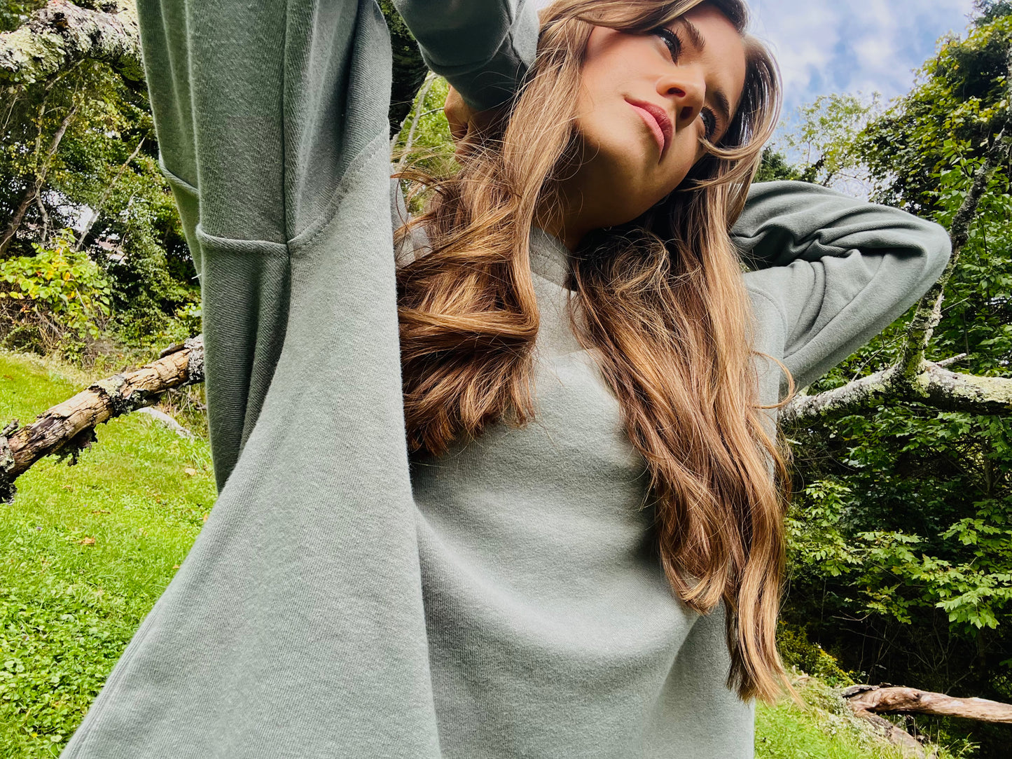 Olive Recycled French Terry Sweatshirt